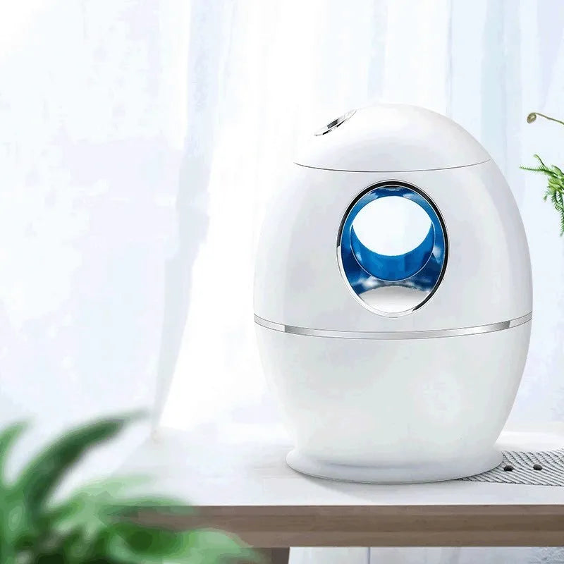 White columnar USB humidifier with anion function for large rooms up to 60 square metres
