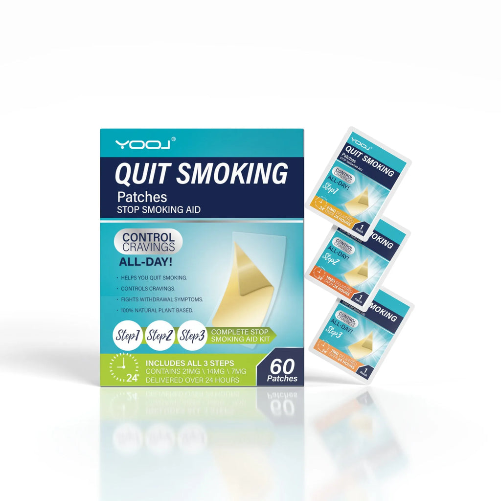 Box of 30 plant extract nicotine patches for adult smoking cessation