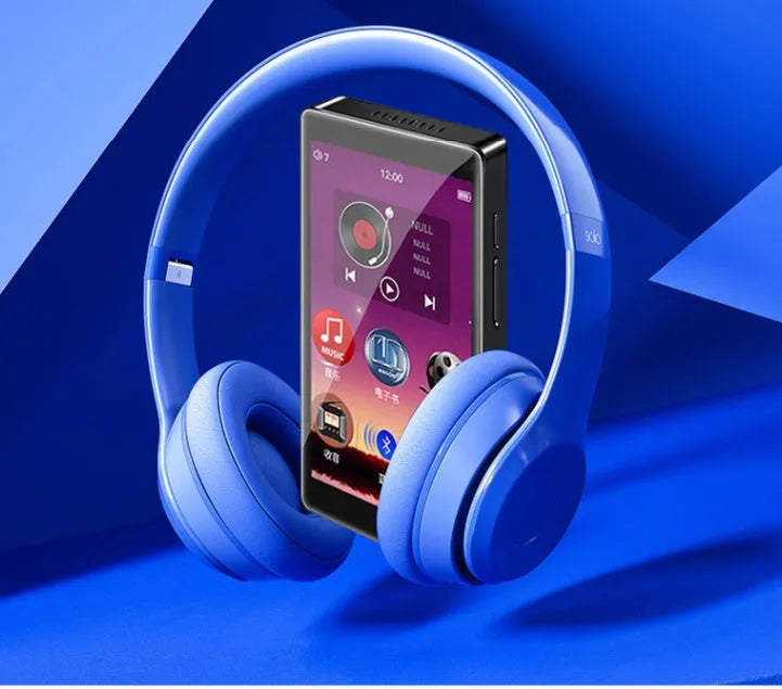 Ruizu H1 black MP3 MP4 player with 4 inch touch screen showing media playback interface