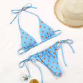 Women's polka dot print split swimsuit bikini available in multiple colours and patterns