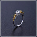 Black gold crystal crown cosplay ring made from copper, showing crown modelling.