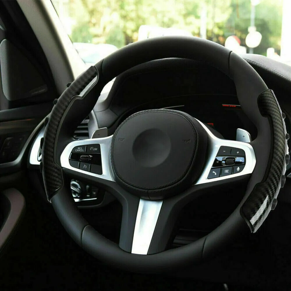 Carbon fibre black fibre steering wheel anti-skid sleeve for 38cm diameter car steering wheels
