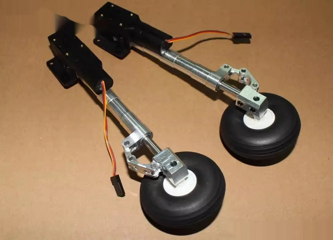 Alloy retractable landing gear body with wheels for 80mm to 180mm RC electric aircraft models