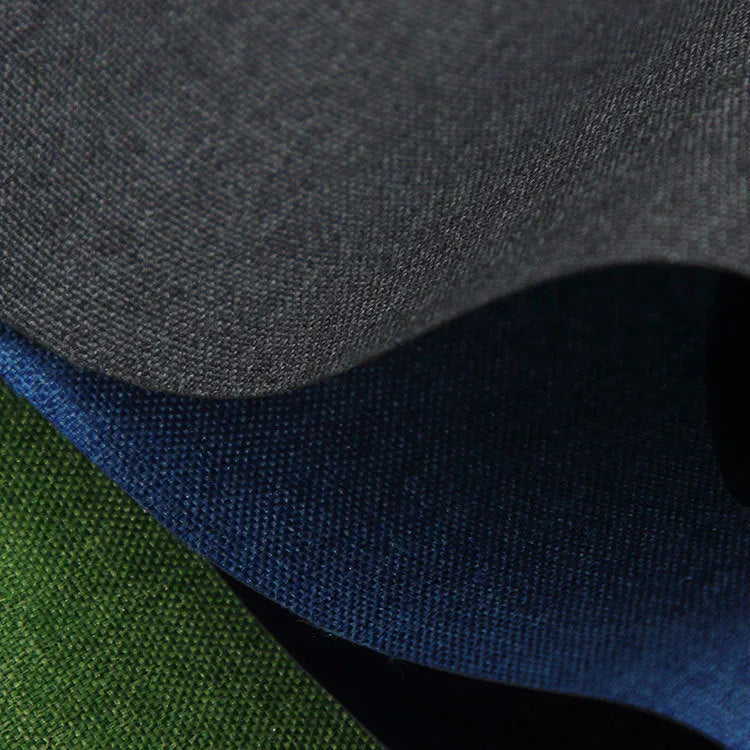 Polyester ant cloth fabric in black, blue, or green colours for luggage and furniture projects