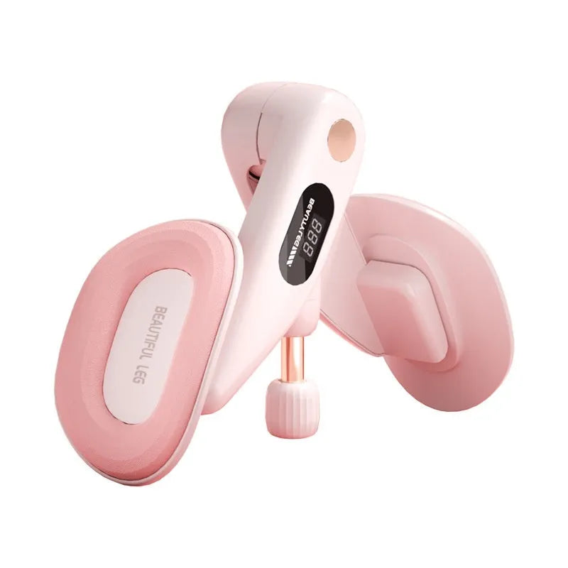 Pelvic floor muscle trainer device with counter, shown in grey, made from ABS spring foam.