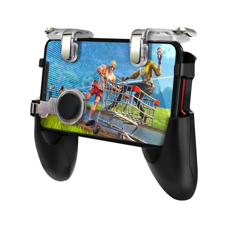 Physical plug-in mobile phone gamepad controller in black colour without vibration function