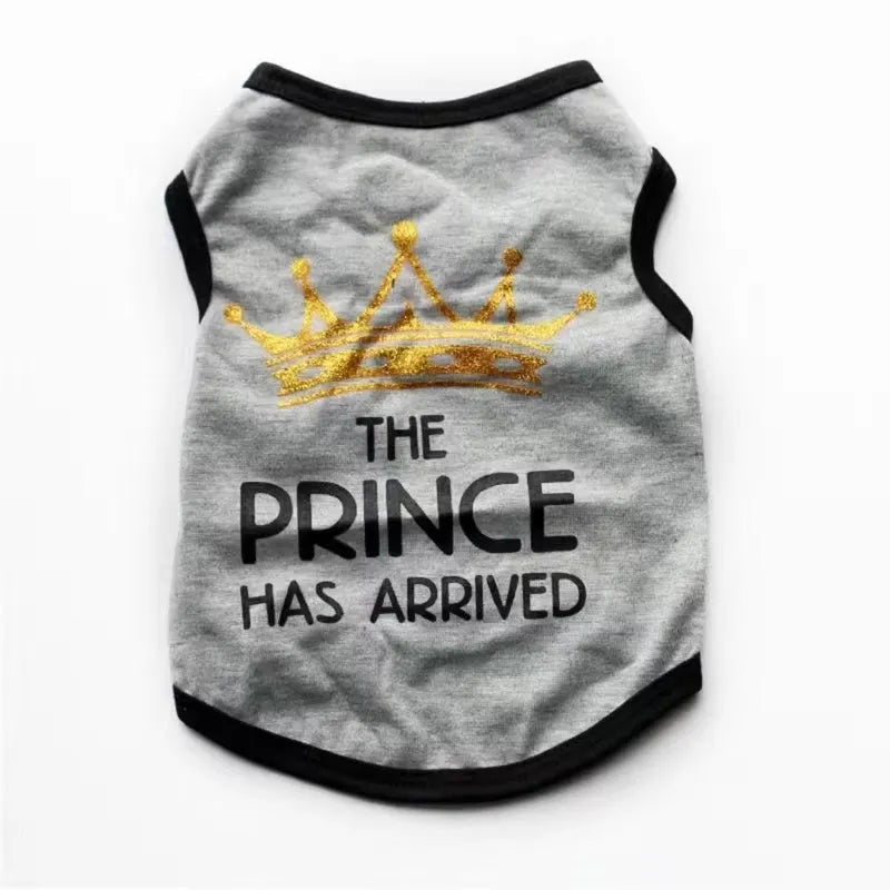 Cotton puppy vest in princess rose colour, lightweight dog clothing for spring and summer wear