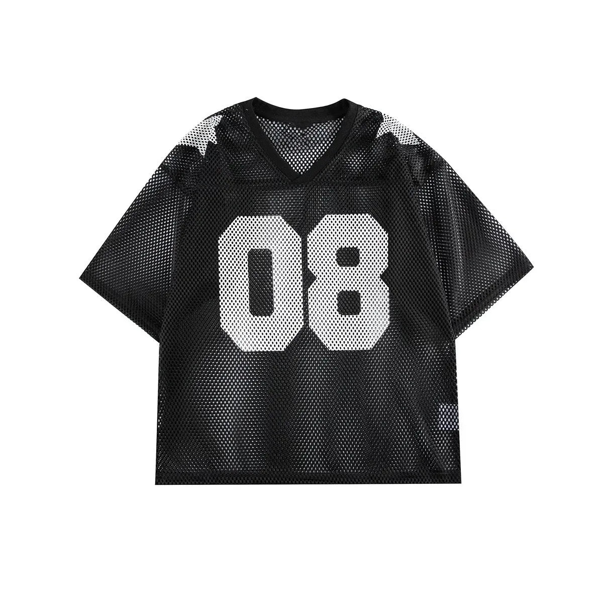 Half sleeve pullover shirt in loose fit with letter pattern, black and navy blue colour options