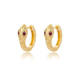 Women's geometric butterfly earrings with heart and star shapes in copper with diamond treatment
