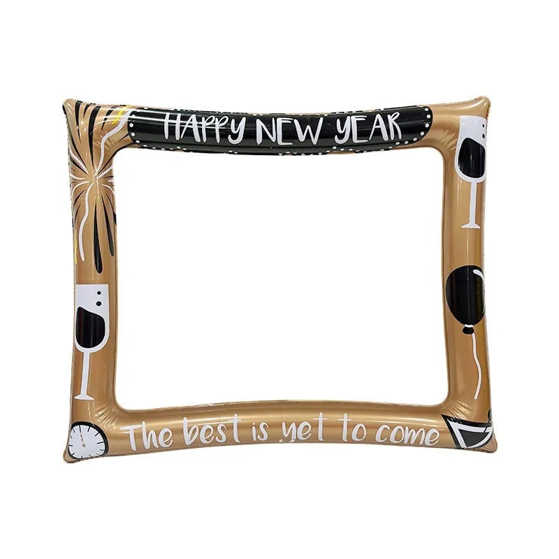 Christmas-themed inflatable PVC photo frame decoration for parties and youth events