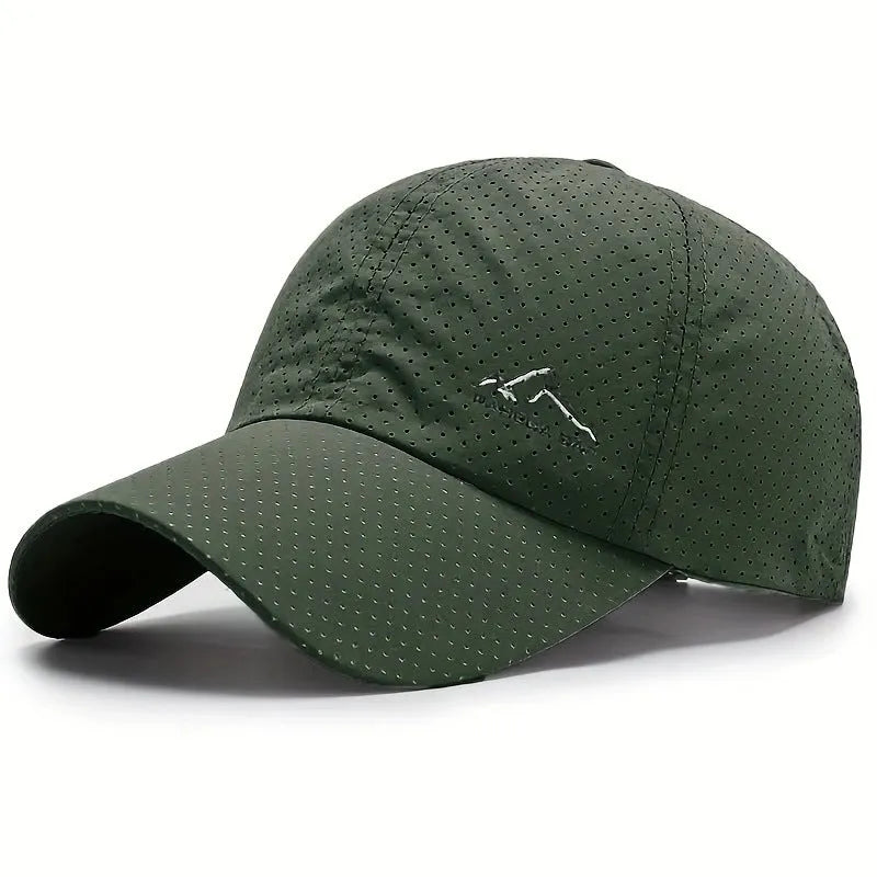 Korean-style adjustable baseball cap in dome crown design with hollow printing, available in multiple colours