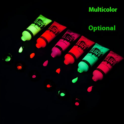 Hose 25ml neon face paint tubes in red, yellow, green, purple, orange, and pink colours