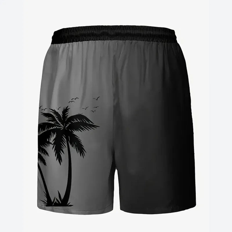 Men's loose fit polyester beach trousers in various colours with plus size options