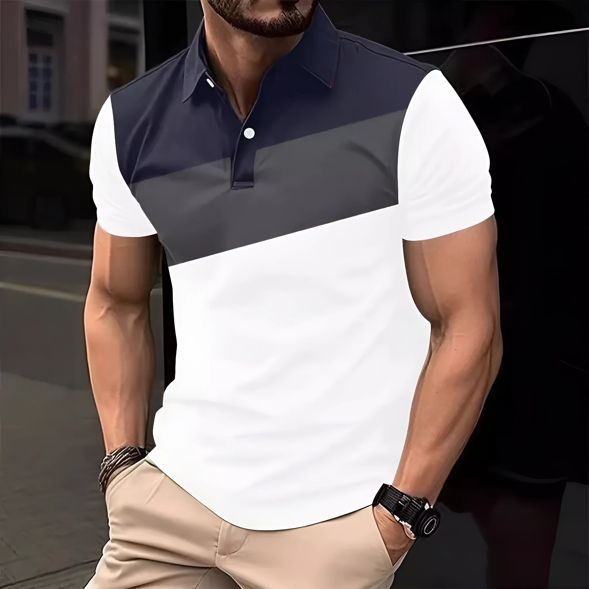Men's 3D digital print short sleeve T-shirt in pearl cotton polyester loose fit colour LM-PL047
