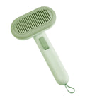 Large pet grooming comb with one-click button in light green, pink, or light grey colour options