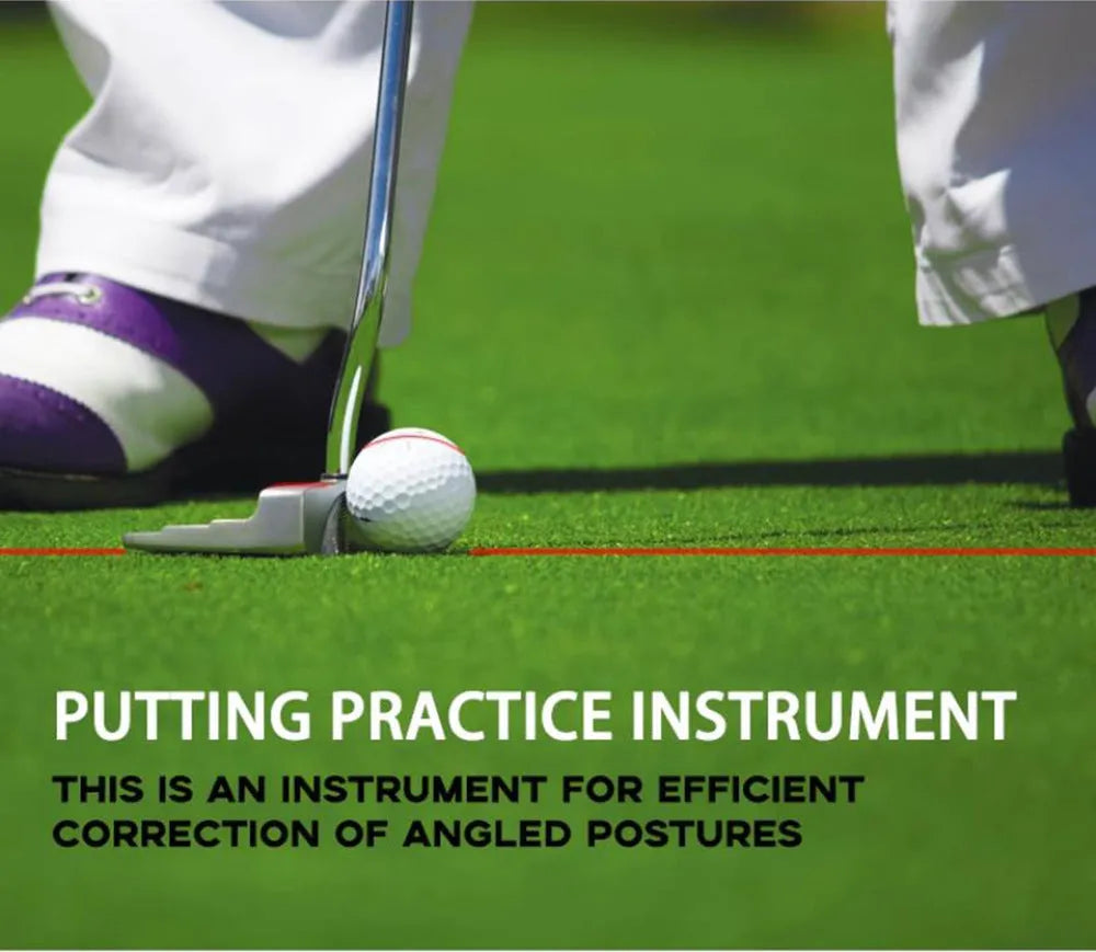 Black golf laser aiming sight instrument for putting practice alignment training