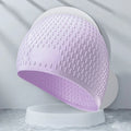Adult silicone swimming cap in solid colours: white, black, yellow, grey, blue, purple, pink, Tiffany Blue, Matcha Green.