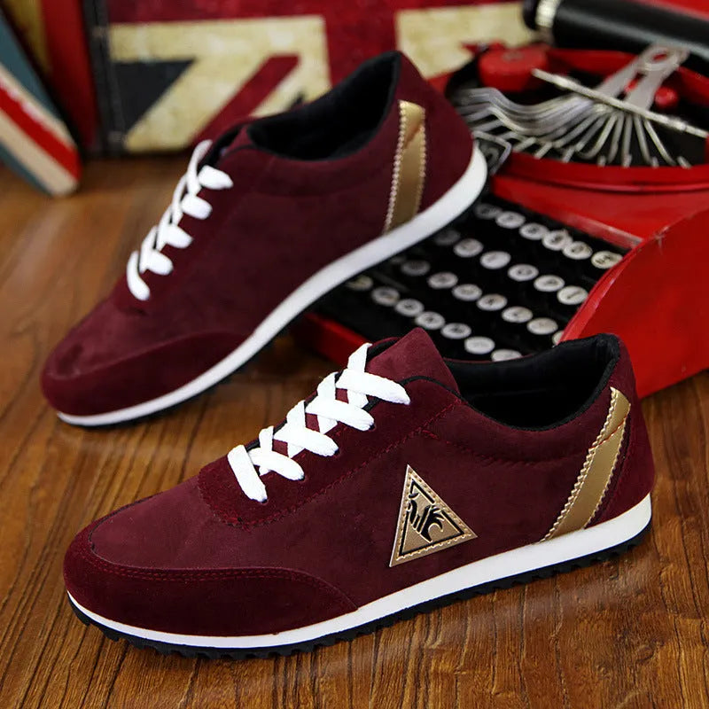 Rooster men's low-top casual shoes in artificial PU leather with rubber sole