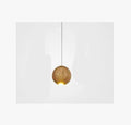 Nordic style wood ball chandelier with adjustable hanging height and solid wood construction