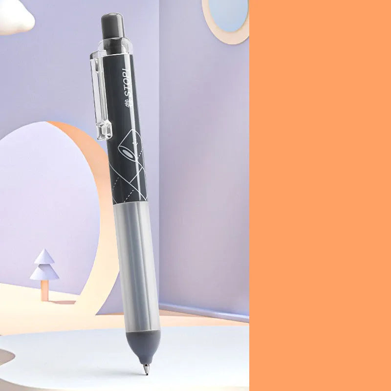 0.5mm automatic pencil with cloud grip plastic pen holder in white and black colour options