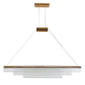 Minimalist iron and glass pendant lamp in three length options for restaurant and bar lighting