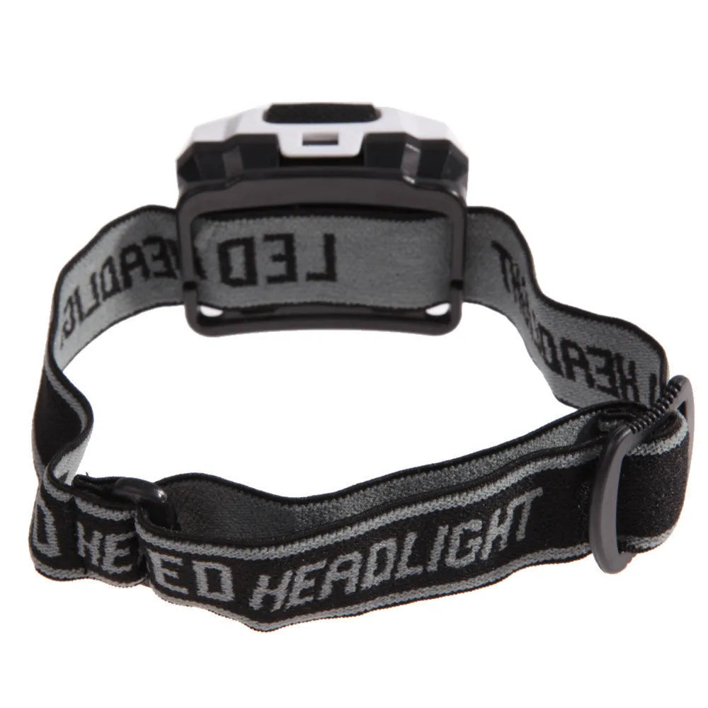 Cat Eye 2 generation head torch in black, showing white and red LEDs on an adjustable head strap.