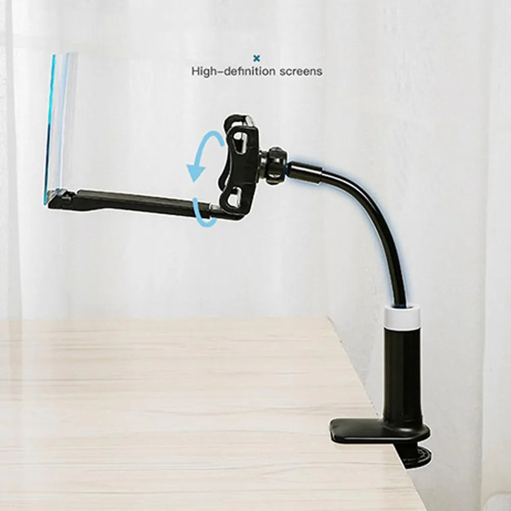Black mobile phone screen amplifier with adjustable bracket and 12-inch acrylic lens