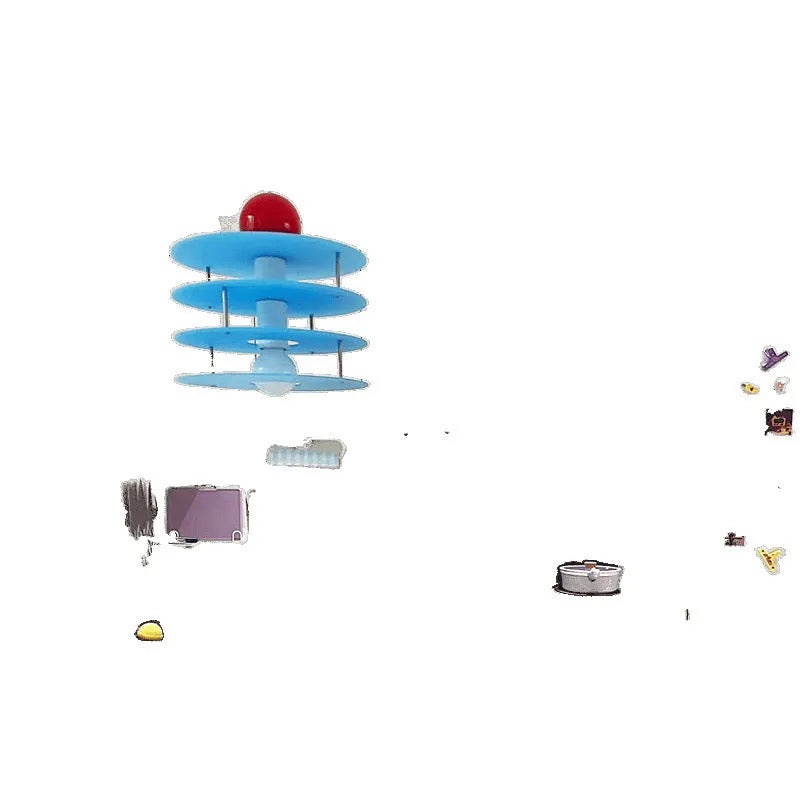 Modern Macaron PH5 adjustable chandelier with frosted glass shade in choice of white, blue, or orange.