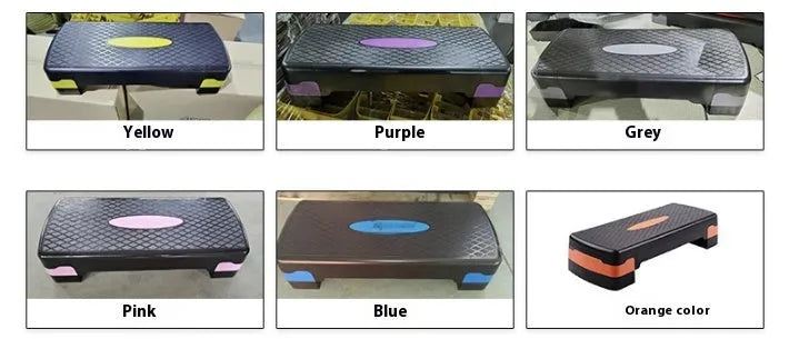Grey ABS plastic fitness step platform for aerobics and home workouts