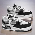 Men's board shoes with rubber soles in low-top design, showing colour-matching pattern on upper