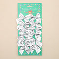Red, gold, silver, and red gold 5cm polyester Christmas decoration bows for tree ornaments and gifts.