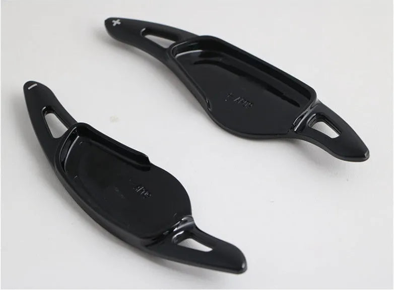 ABS plastic steering wheel paddle shifter for cars in carbon fibre black finish