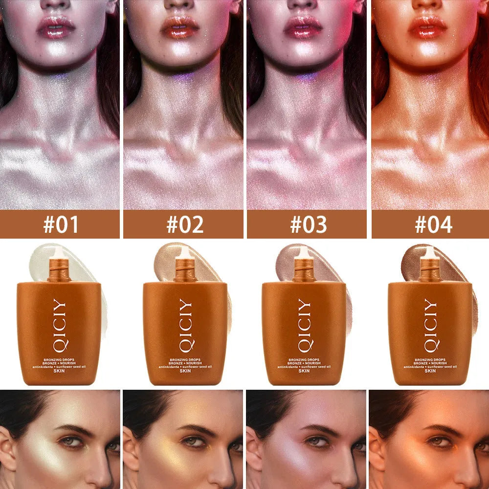 30ML face and body brightening contour liquid bottle with four colour classification options