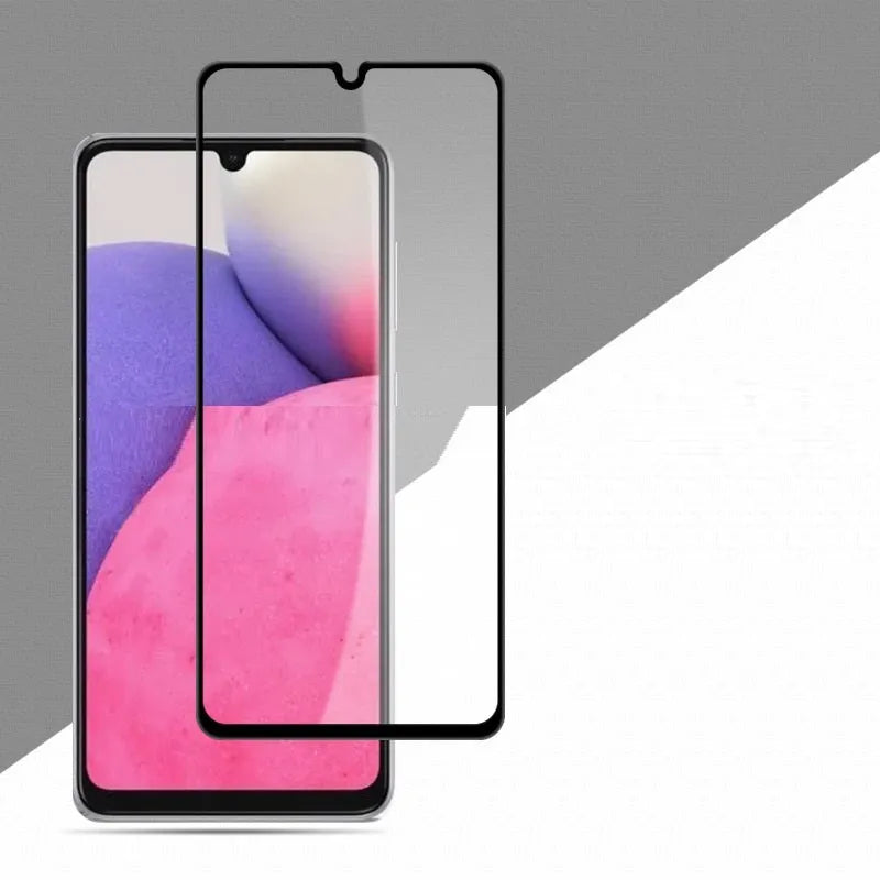 Samsung Galaxy A33 5G black tempered glass full screen protective film for front display