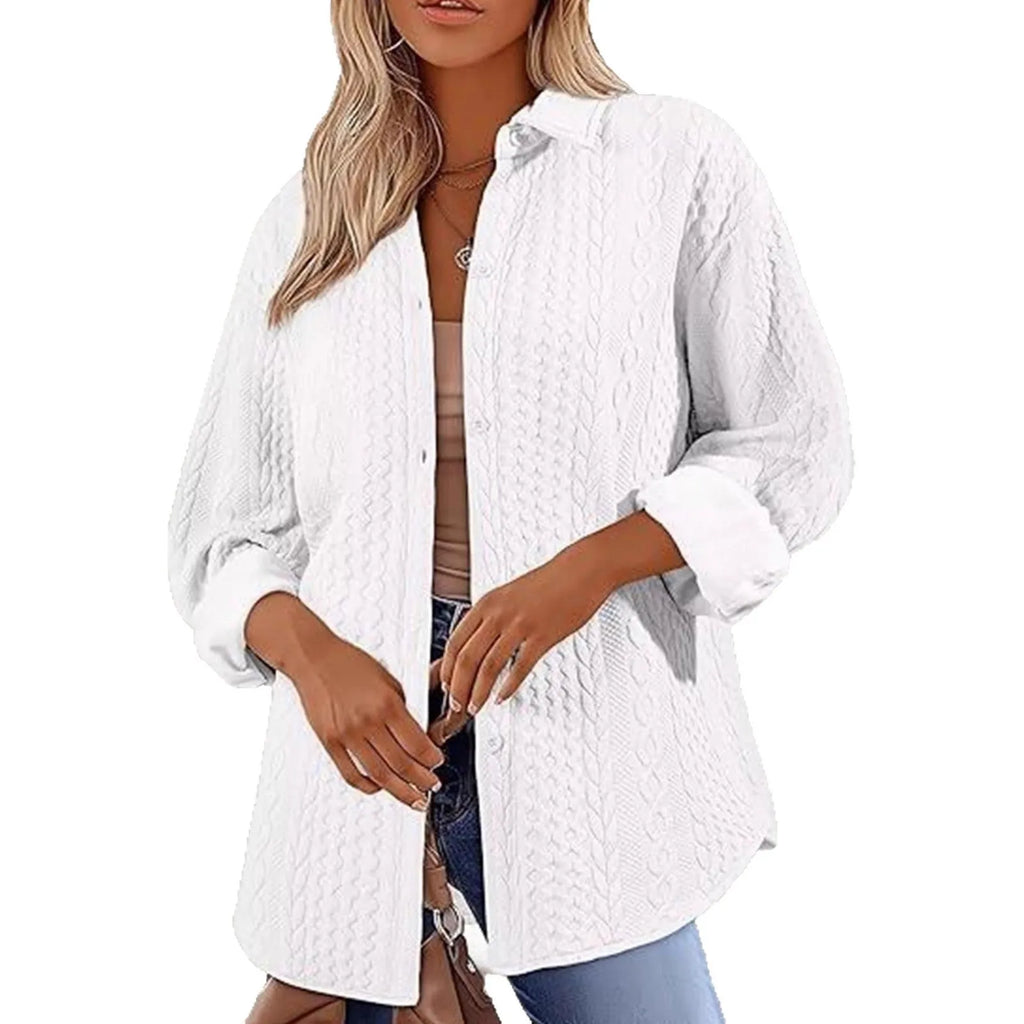 Women's knitted polyester cardigan sweater in black, shown on a hanger.