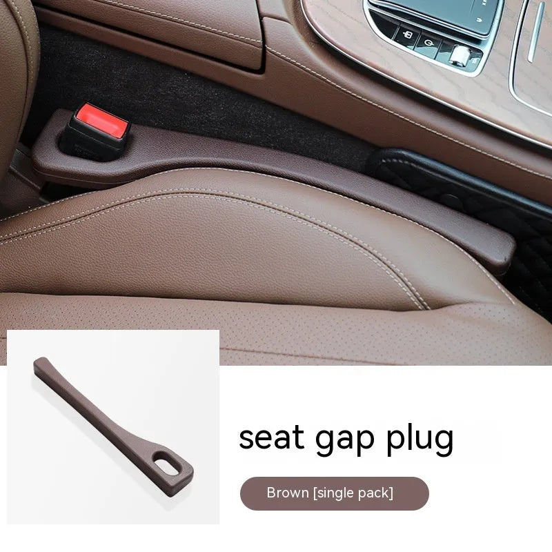 Flexible polyurethane car seat gap filler strip in various colours to prevent lost items.