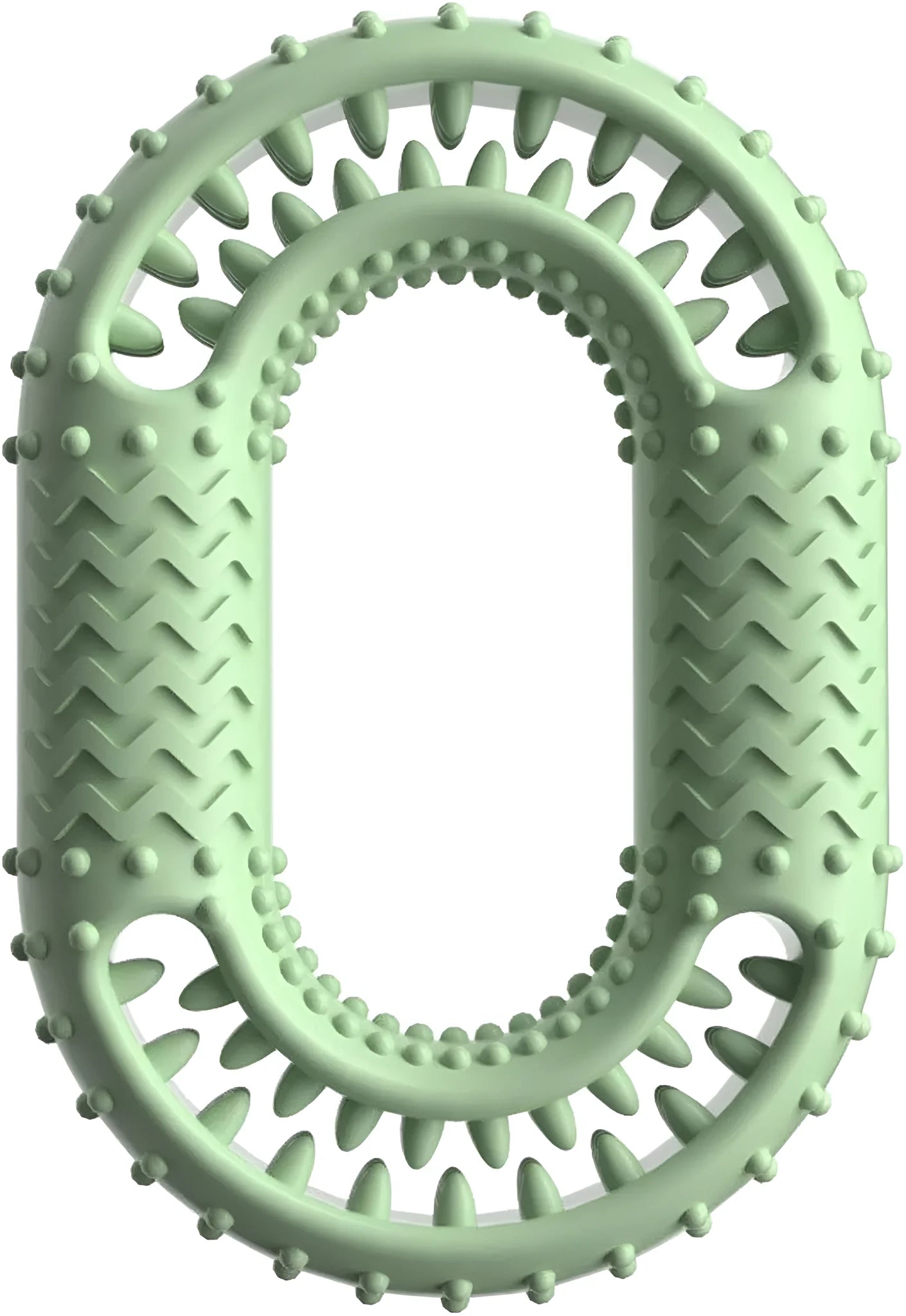 Blue heavy duty O-ring shaped dog chew toy for aggressive chewers and dental care.