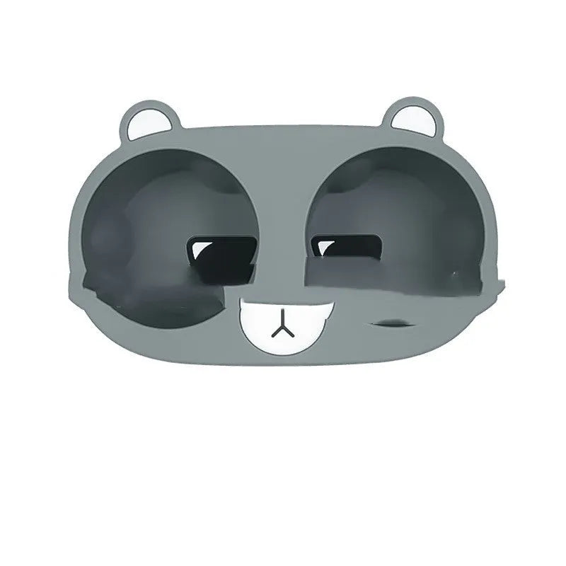Silicone car cup holder limiter insert in grey colour for central control areas