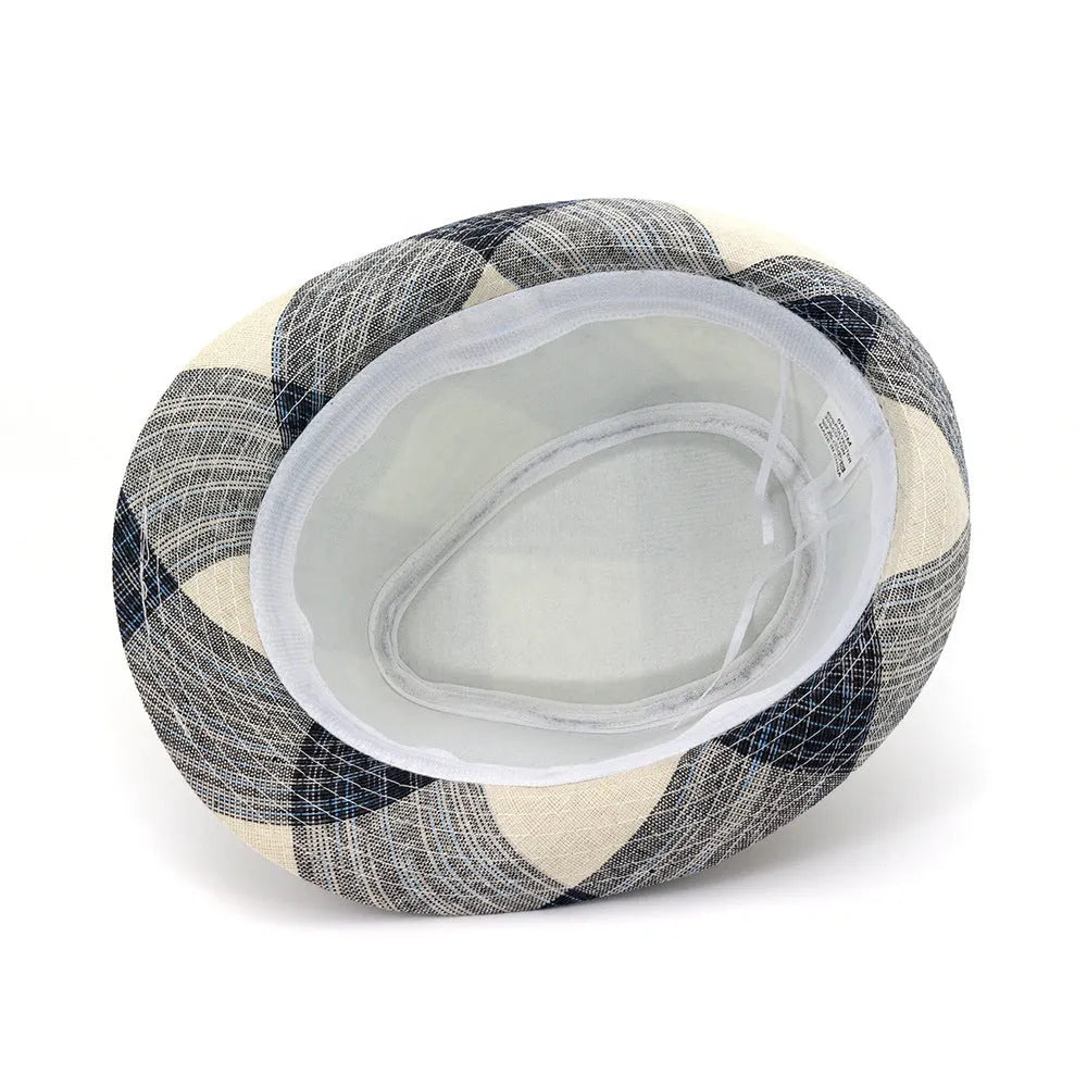 Polyester sun hat with 4.5cm brim in black colour showing bell crown style