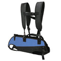 Multifunctional Oxford cloth pet backpack convertible to walking stretcher in black with khaki colour