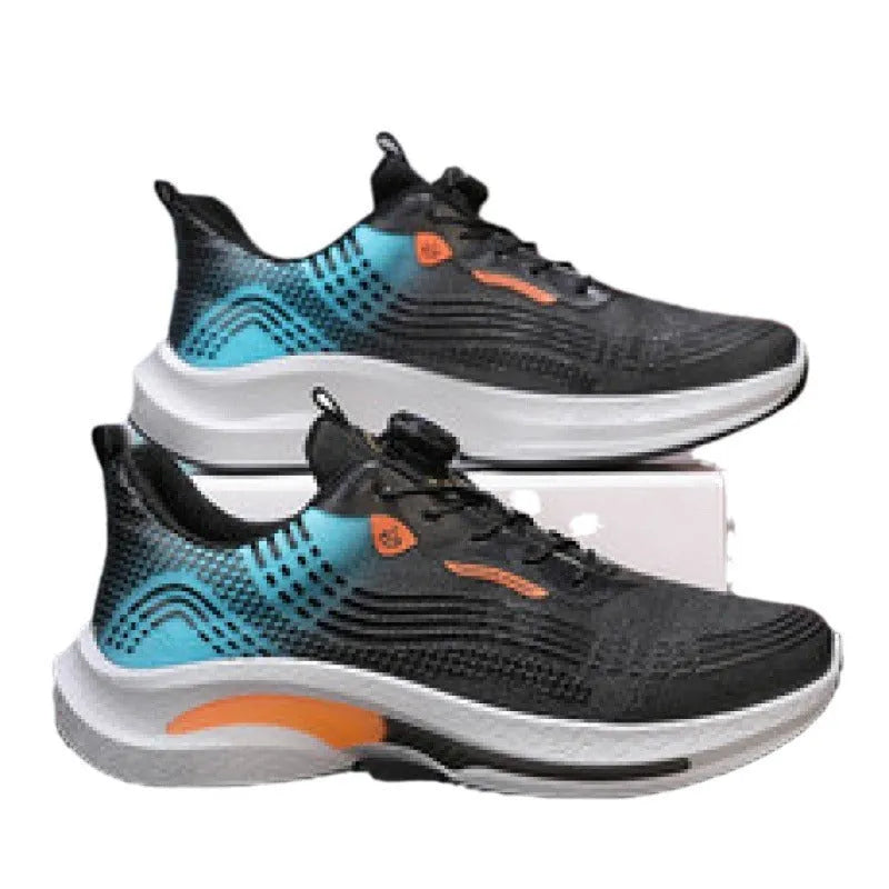 Men's low top mesh sneakers with rotating buckle closure in three colour options
