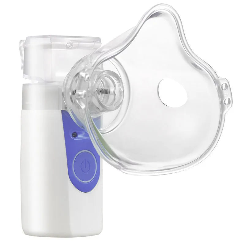 Handheld column-shaped USB nebuliser with plastic housing for portable room humidification
