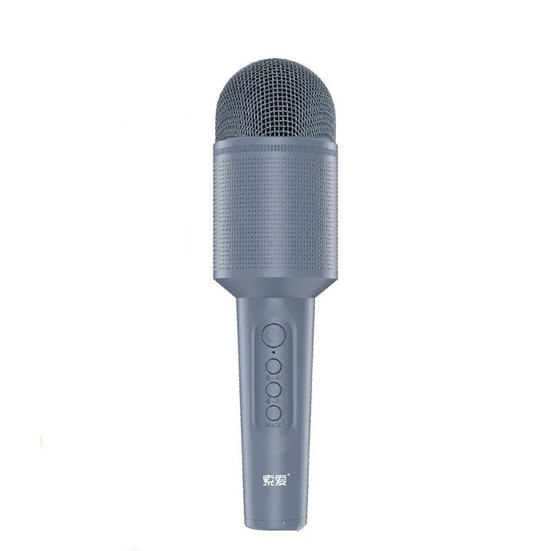 Wireless Bluetooth karaoke microphone in girly pink, sapphire blue and mint green colour options with USB connection