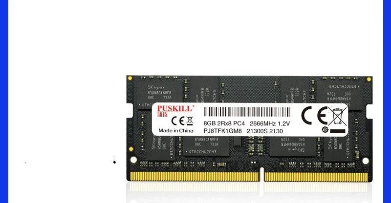 DDR4 notebook memory module with 260-pin connector measuring 69mm by 30mm