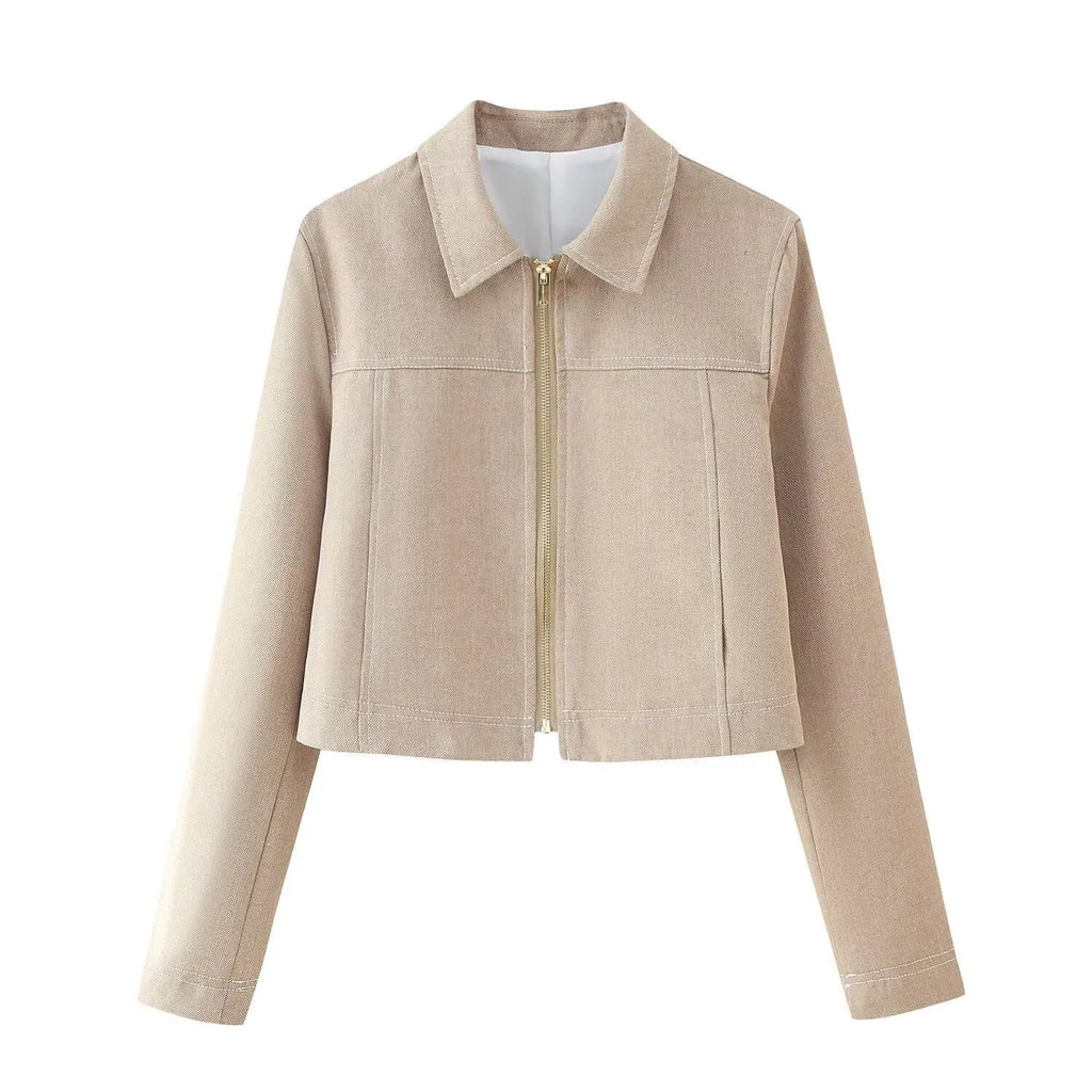 Women's herringbone pattern suit set with 3D embroidery on coat and trousers for summer casual wear