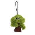 Pine tree shaped cat chew toy with fabric detail in three size options for feline dental enrichment