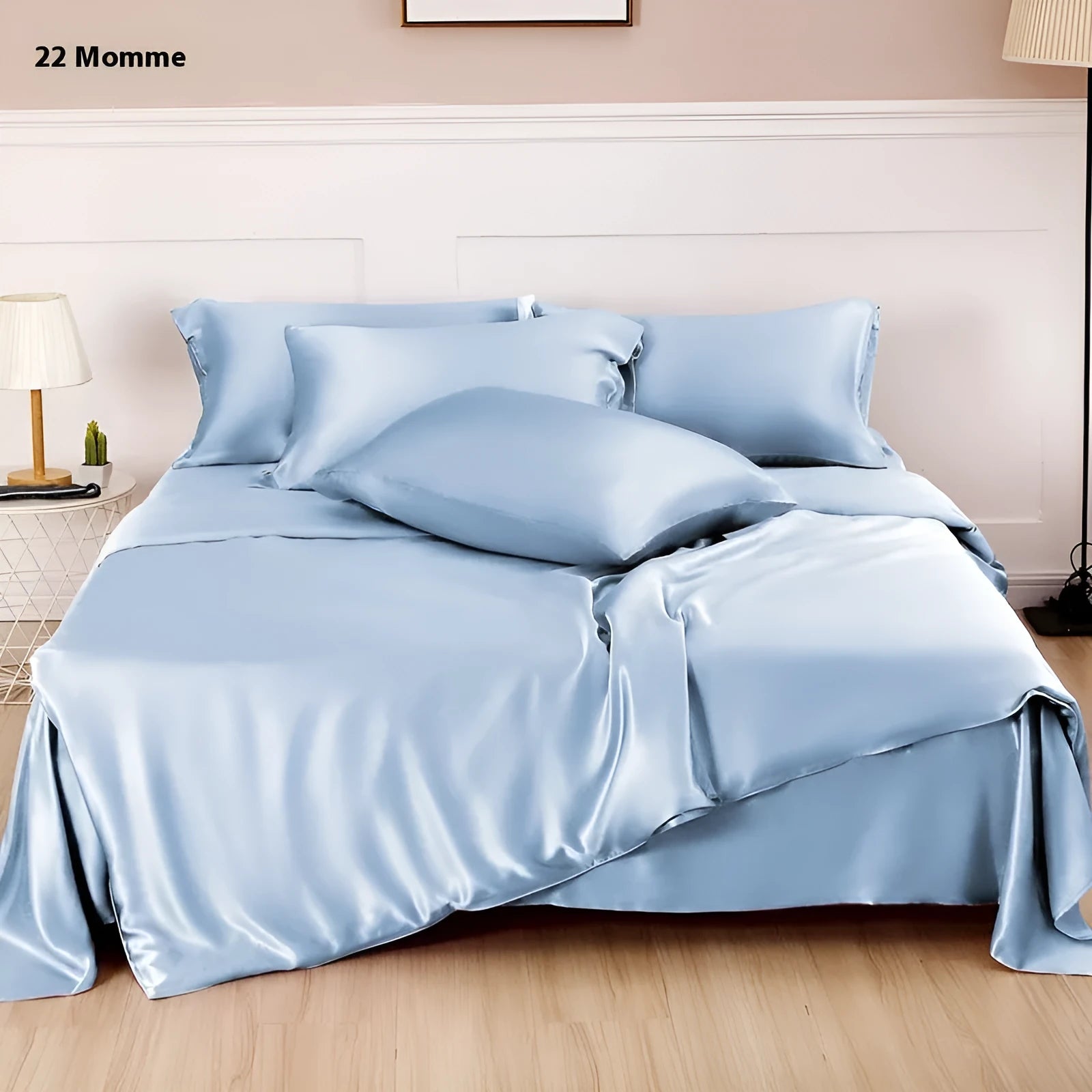 Silk duvet cover in bright brown colour showing double-sided plain weave construction