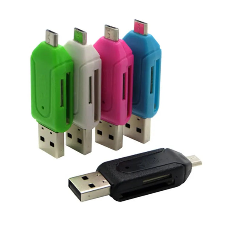 OTG dual-purpose card reader for Android phones and computers with SD and TF memory card support