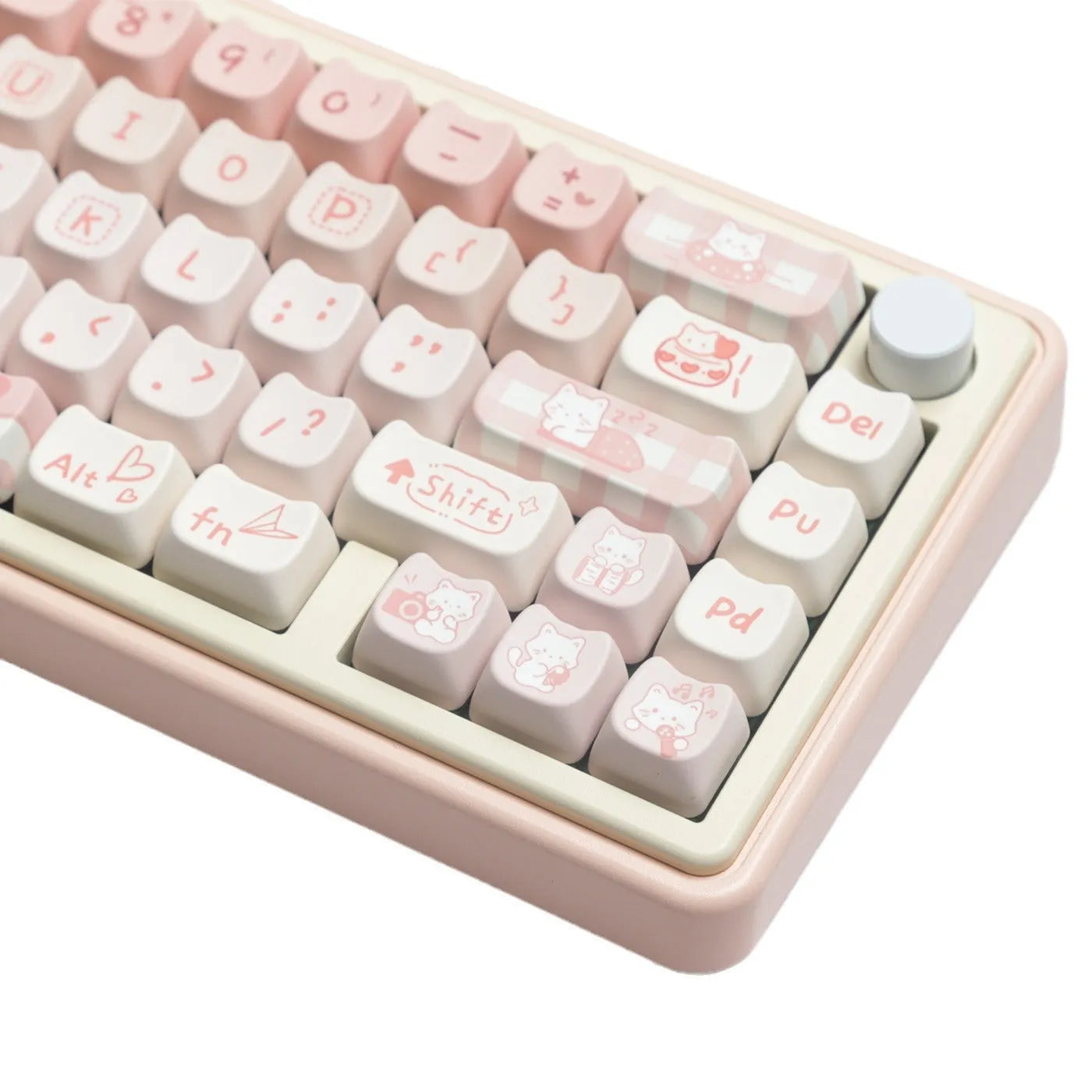 Complete PBT sublimation keycap set for mechanical keyboards showing 98+ keys with universal compatibility