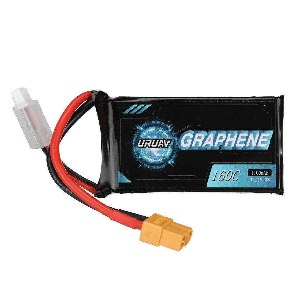 7.4V 1200mAh lithium polymer RC battery with dimensions 15mm by 36mm by 70mm.